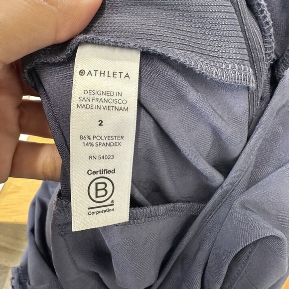 Athleta Brooklyn Textured Jumpsuit Women's‎ Size 2 Blue Leopard Print - Picture 13 of 14